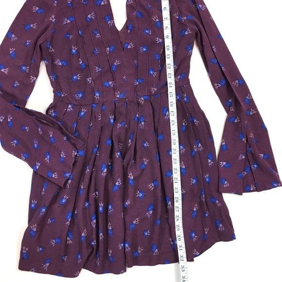 NWOT Free People Tegan Printed Mini Dress - Picture 6 of 6